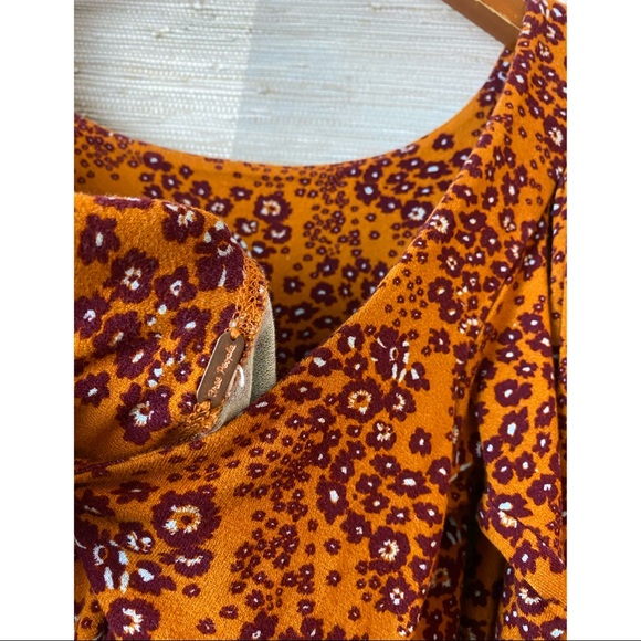 Free People Miss You Top Floral Balloon Sleeve - Picture 5 of 5